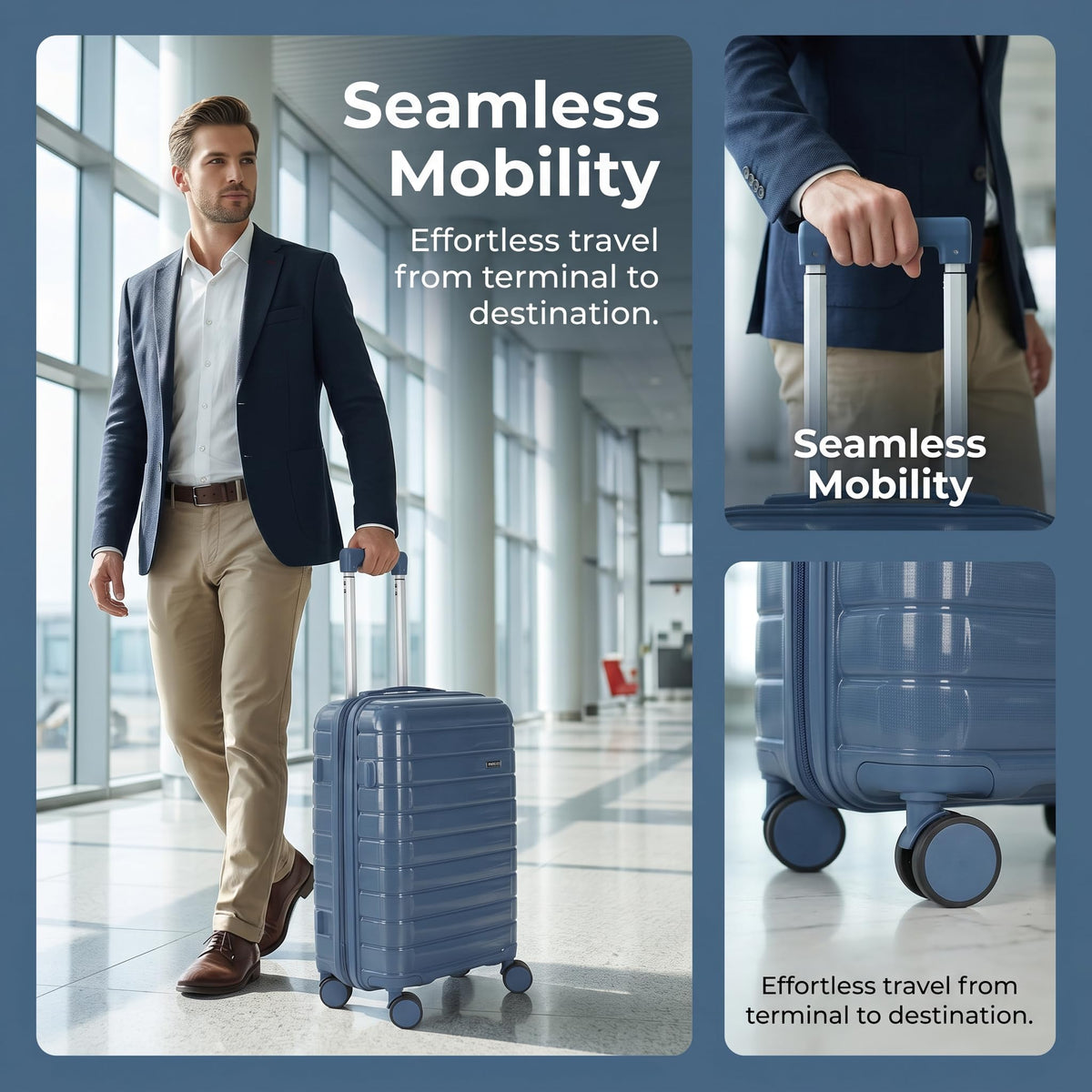 20 Inch Lightweight Hard Shell Spinner Luggage H758374