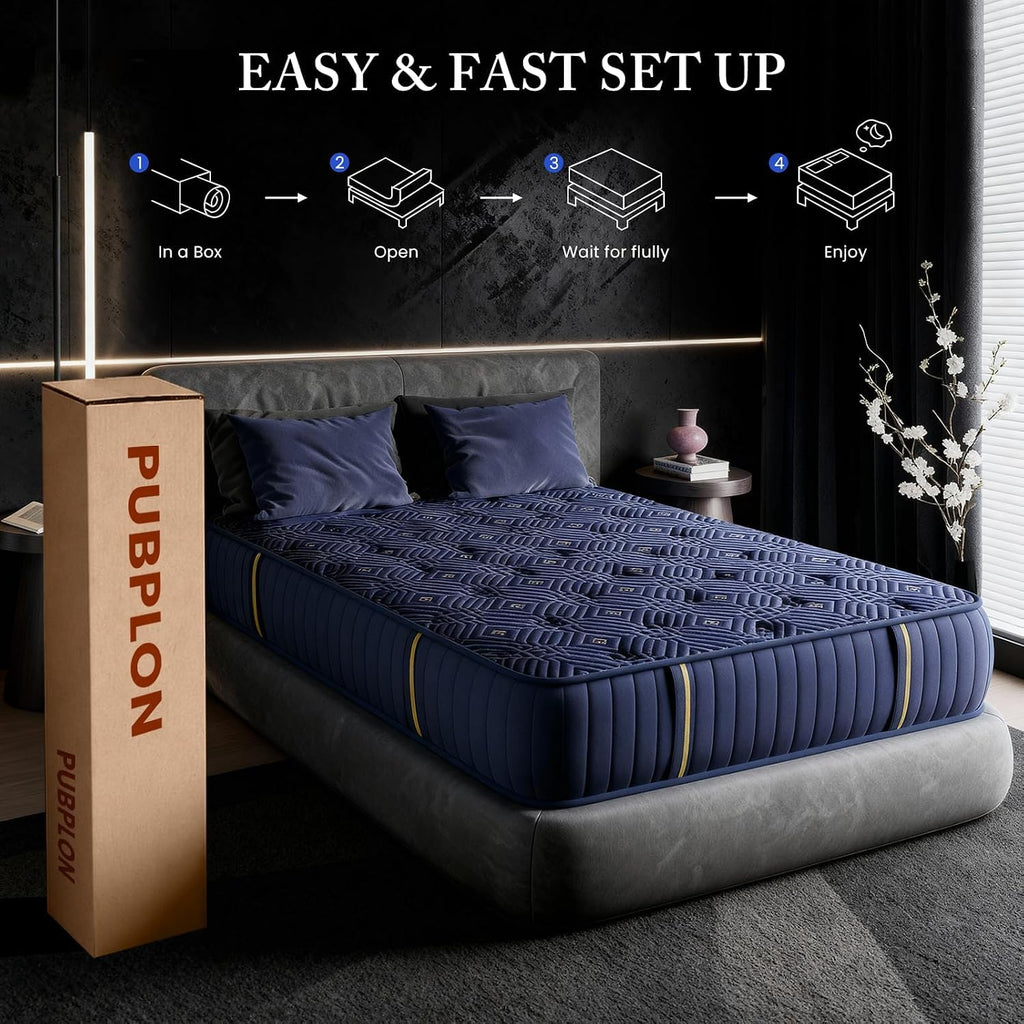 Full Size 12 Inch Medium Firm Gel Memory Foam Mattress R302975