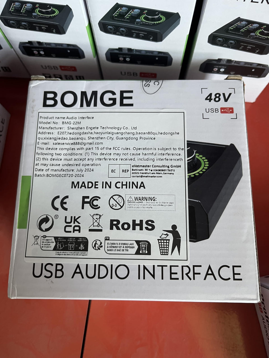 2 Channel USB Audio Interface with XLR 48V Phantom Power J3487