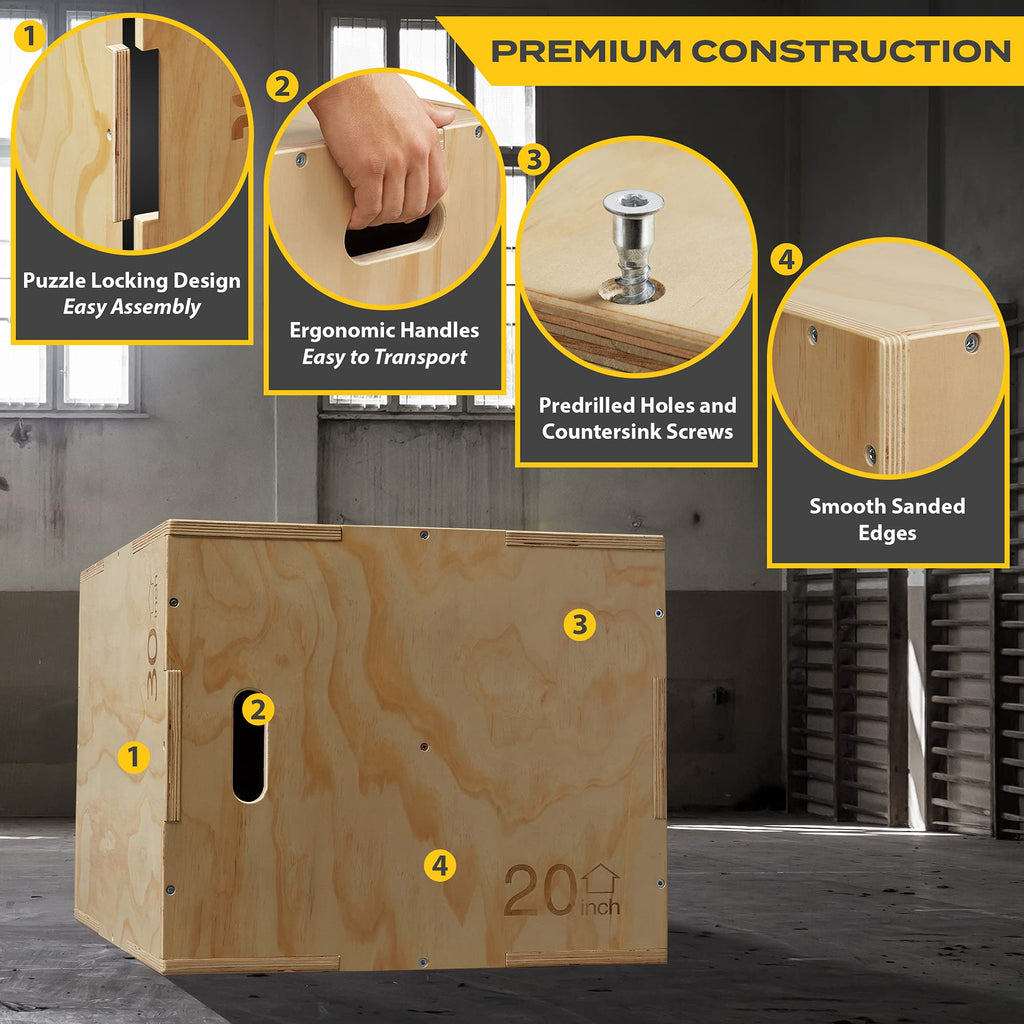 3-in-1 Wooden Plyo Box C6987