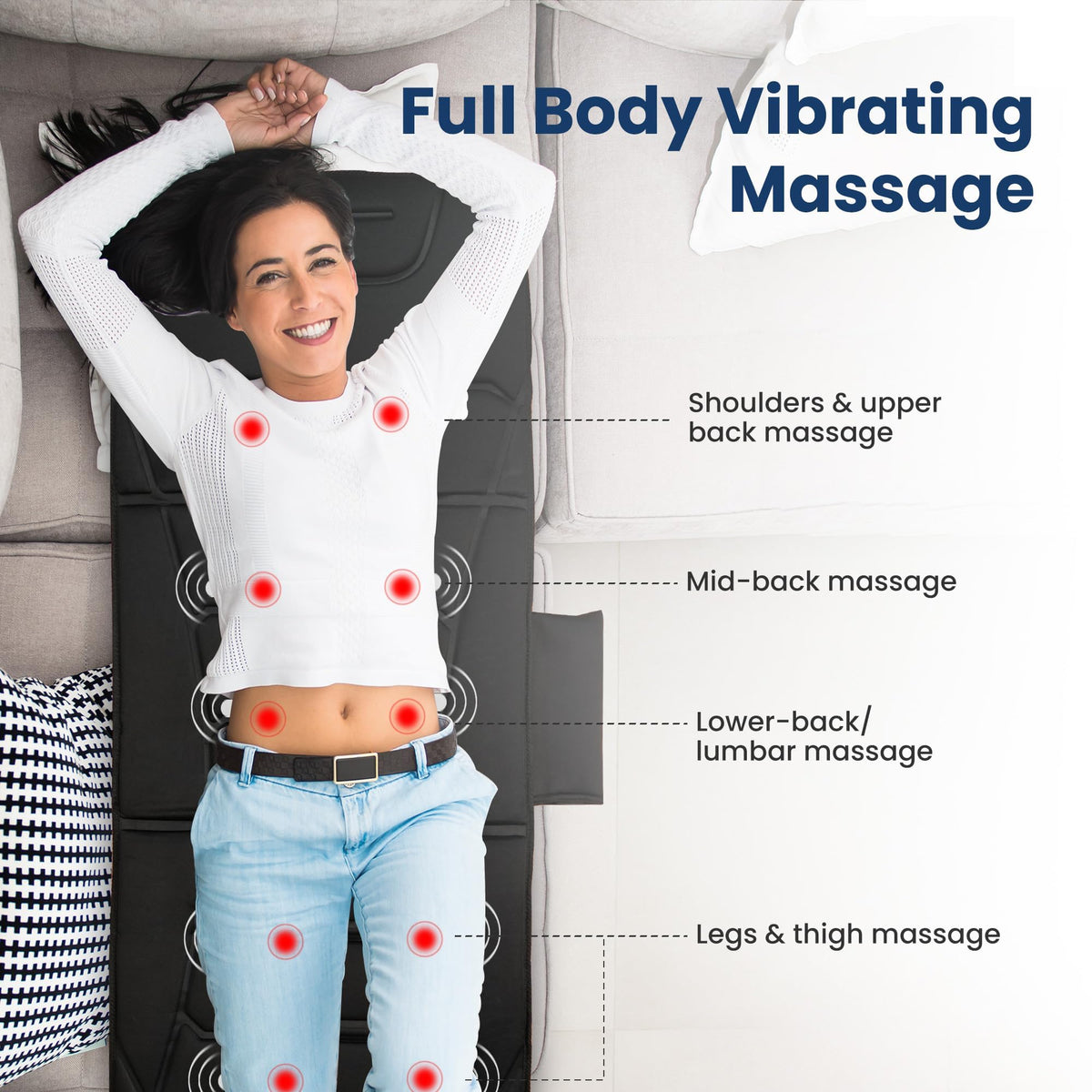 Full Body Massage Mat with Heat & Shiatsu Neck Massager N616126