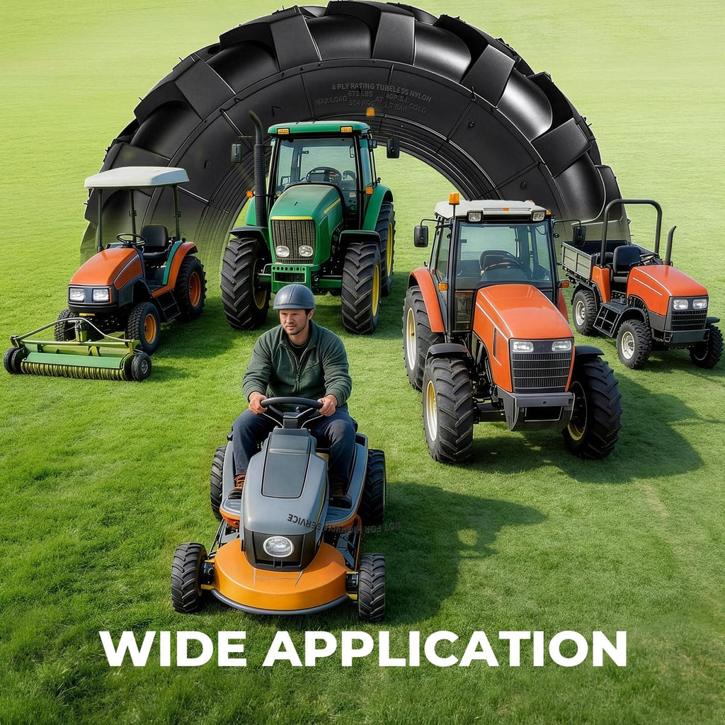 4.80x4.00x8 Lawn & Garden Mower Tires, Set of 2, 4 Ply Tubeless G910597