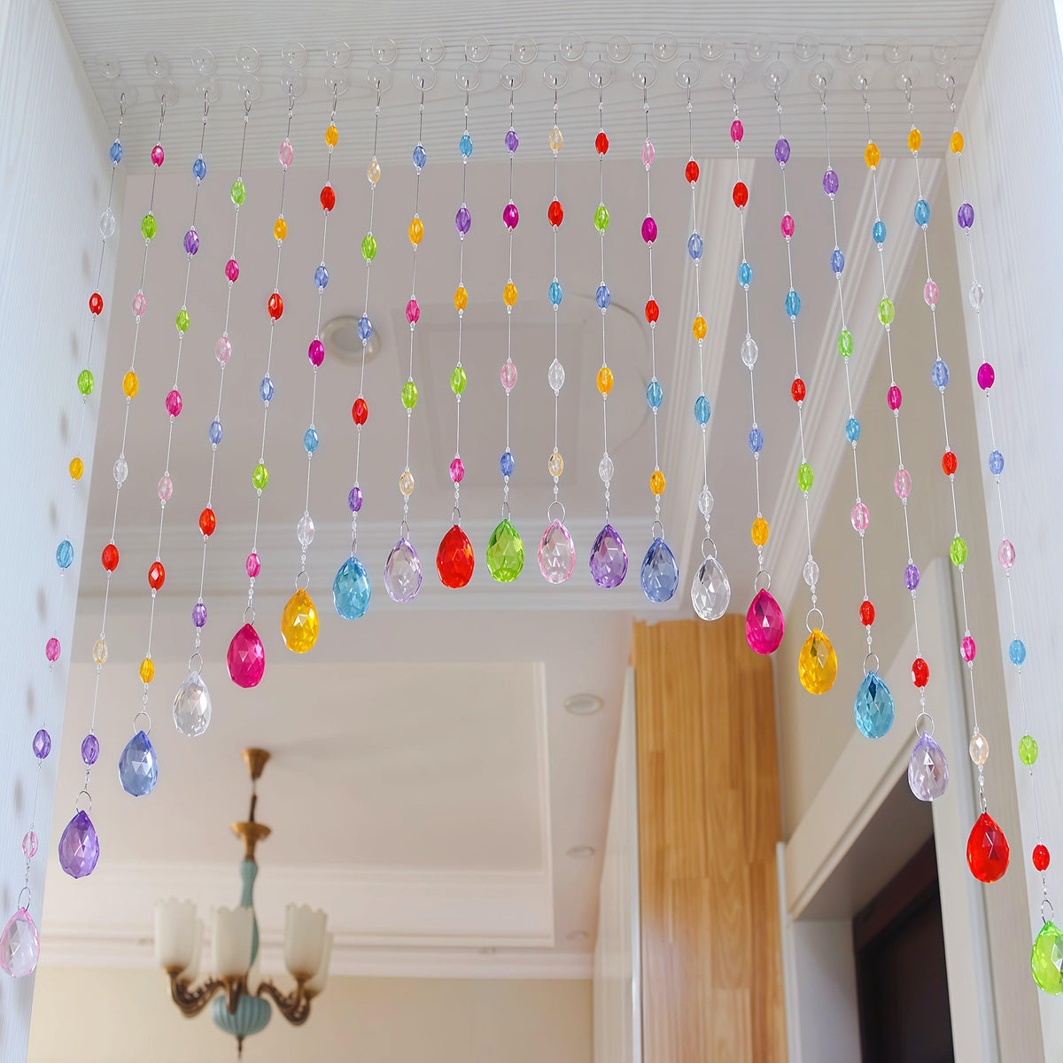 Clear Beaded Curtain 20 Strings E747