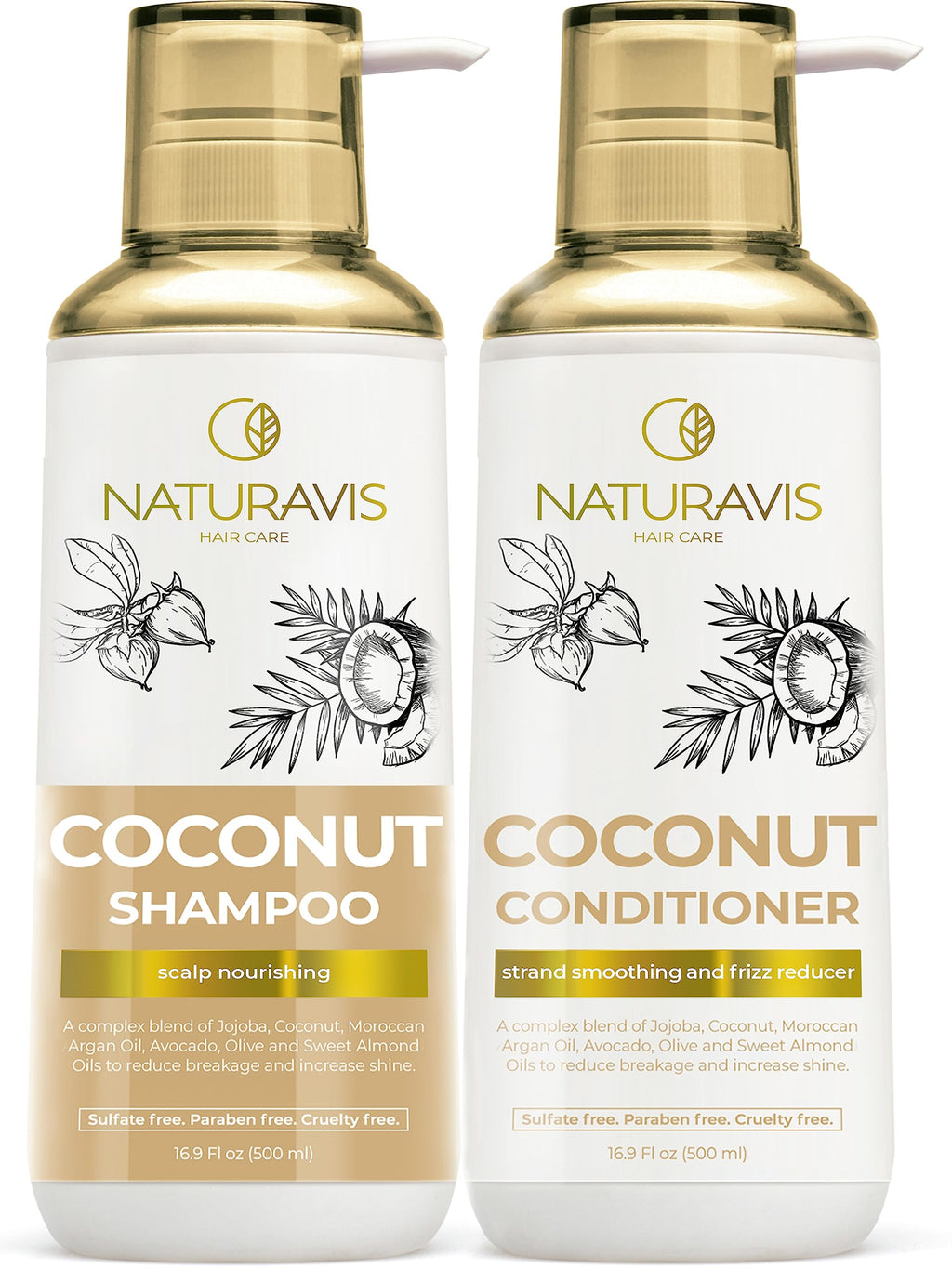 Coconut Shampoo and Conditioner Set with Argan Oil Mask V271329