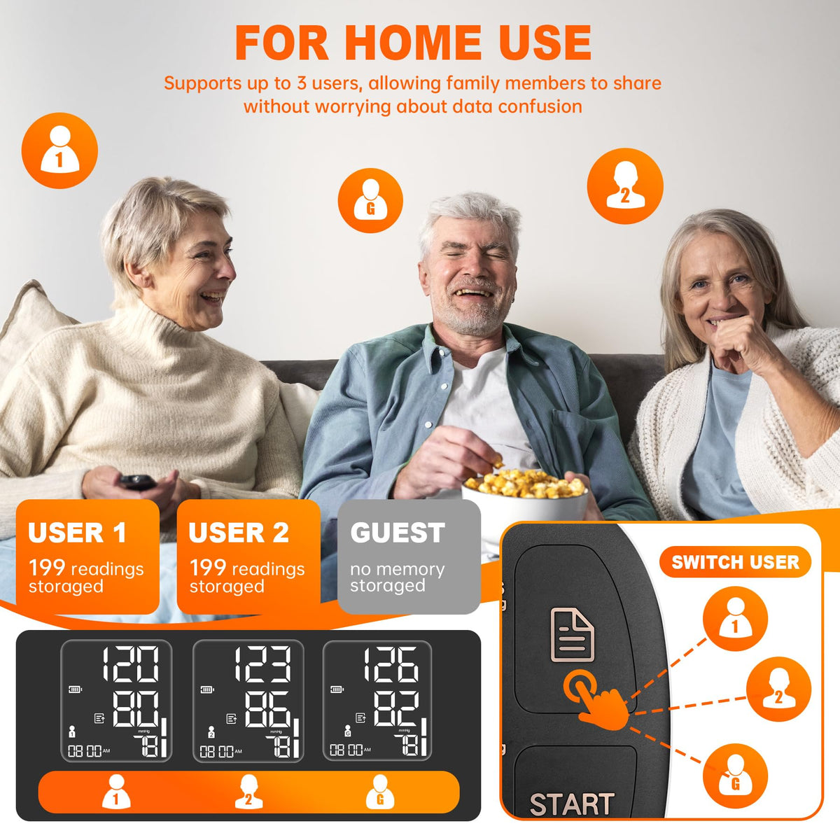 Blood Pressure Monitor Bluetooth with Carrying Case, Black L60398