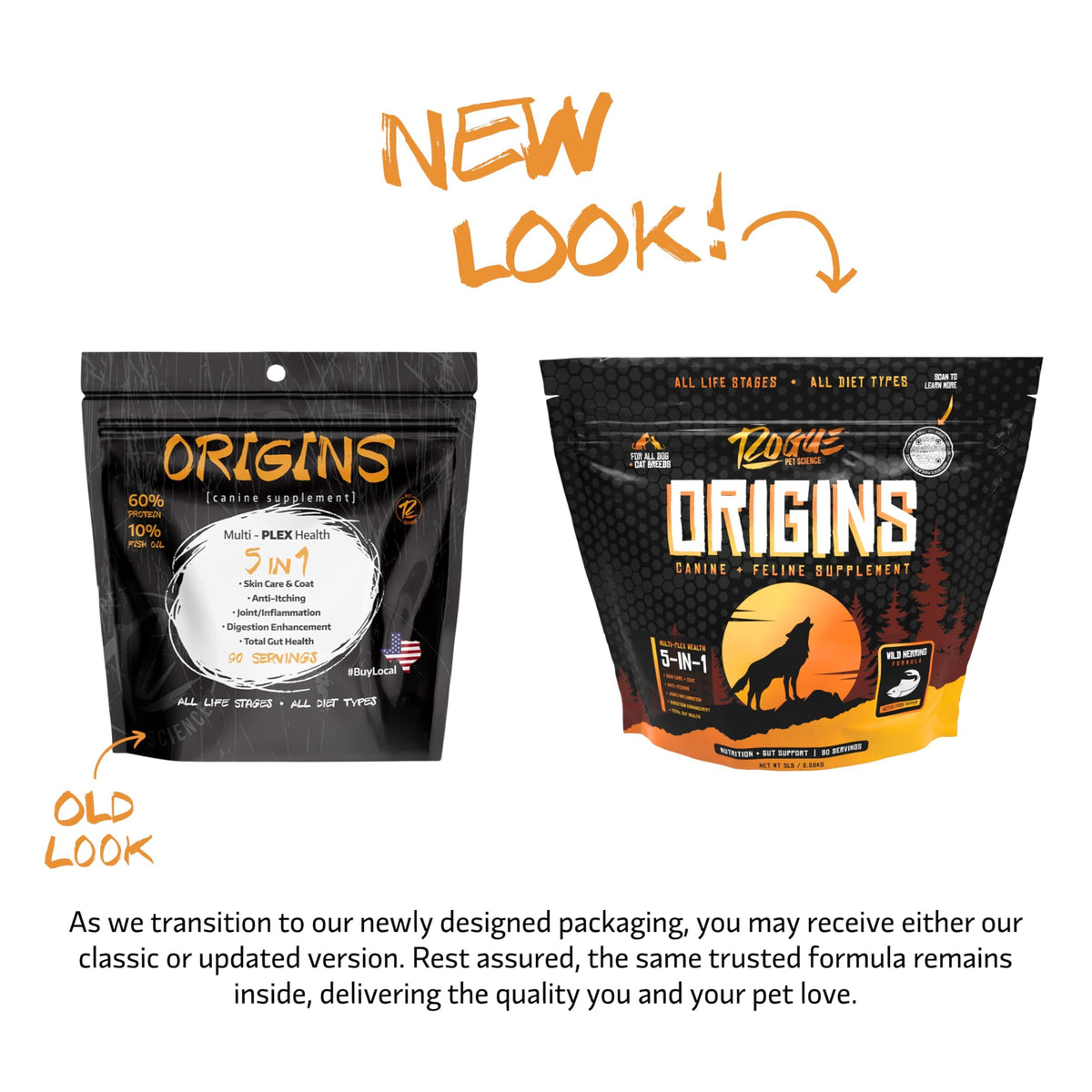 5-in-1 Dog Supplement Powdered Food Topper with Omega 3 Fish Oil 5 lbs V51642
