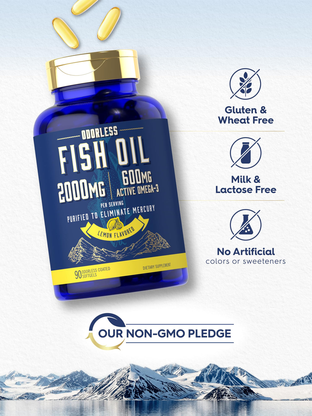 Fish Oil 2000mg Omega 3 Supplement X94792