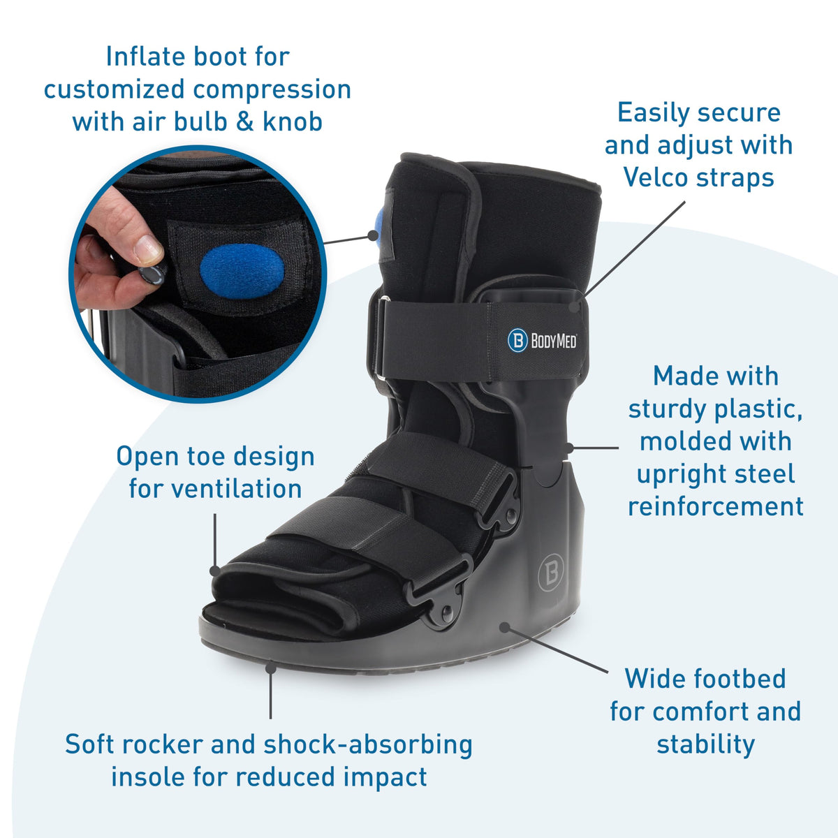 Medium 12.3" Tall Adjustable Walking Fracture Boot S66234
