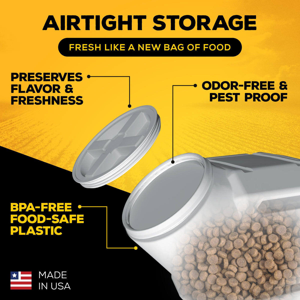 Airtight Pet Food Storage Container with Scoop R31227