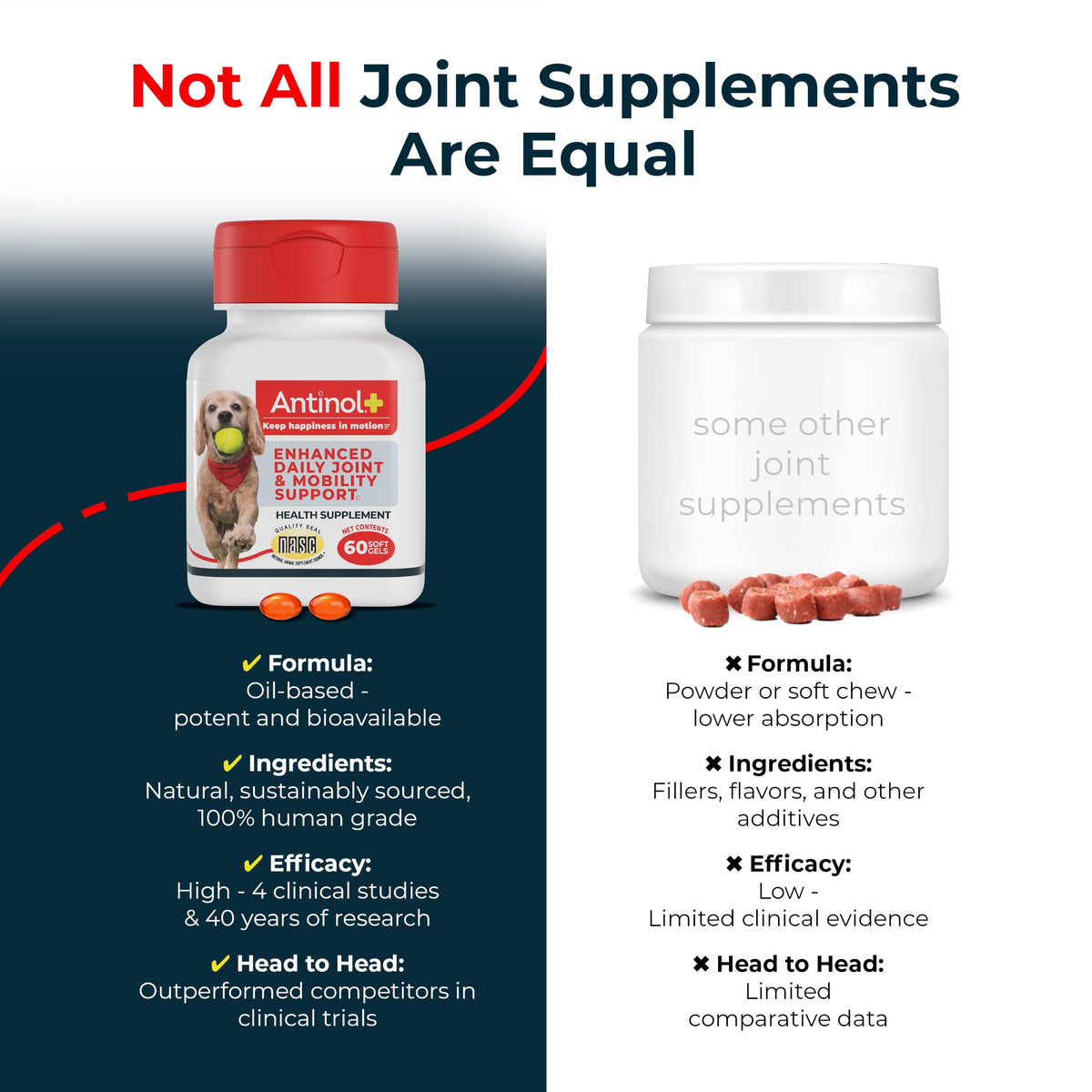 Hip & Joint Supplement for Dogs, 60 Soft Gels V696144