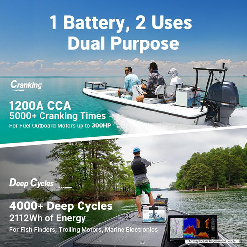 12V 165Ah Dual Purpose Lithium Starting Battery T6485