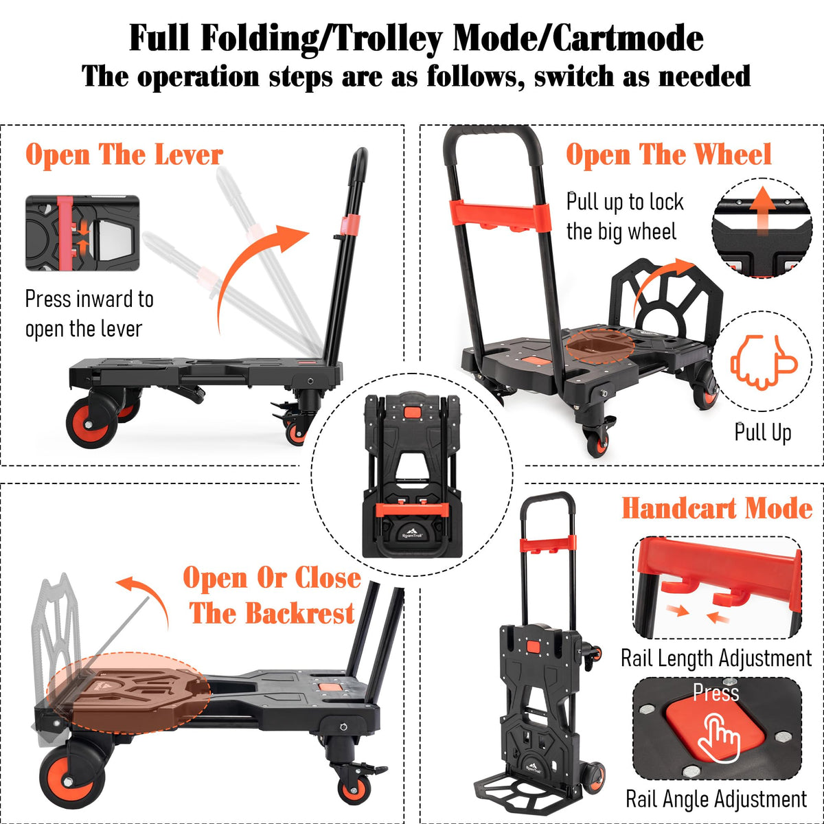 2-in-1 Folding Hand Truck Dolly C130201