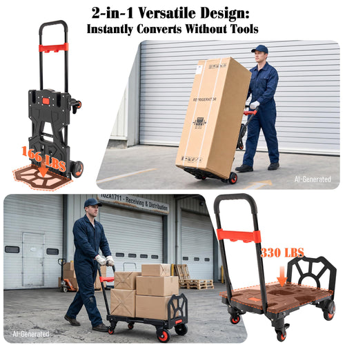 2-in-1 Folding Hand Truck Dolly C130201