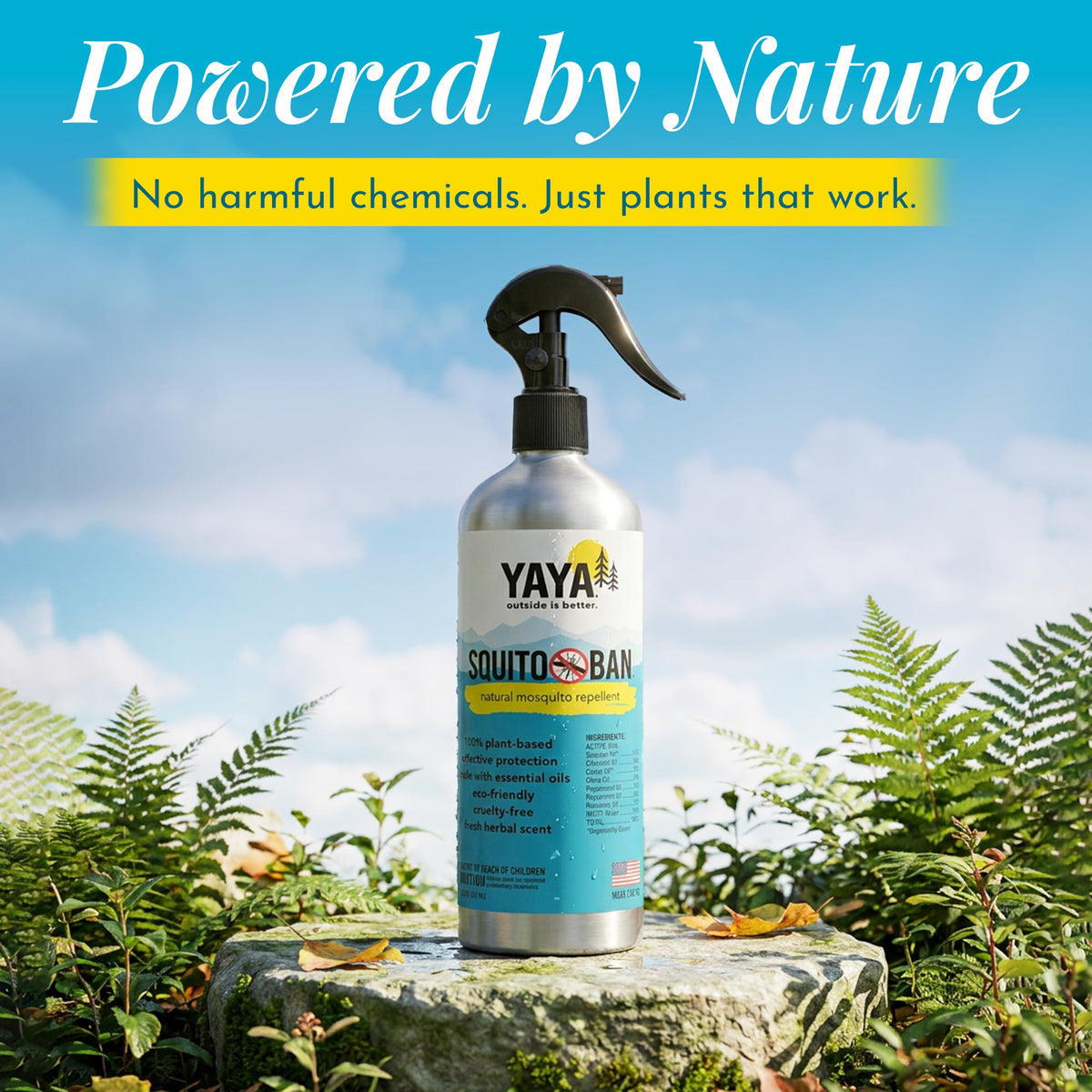 All Natural Deet-Free Mosquito Repellent Bug Spray 16 oz L82277