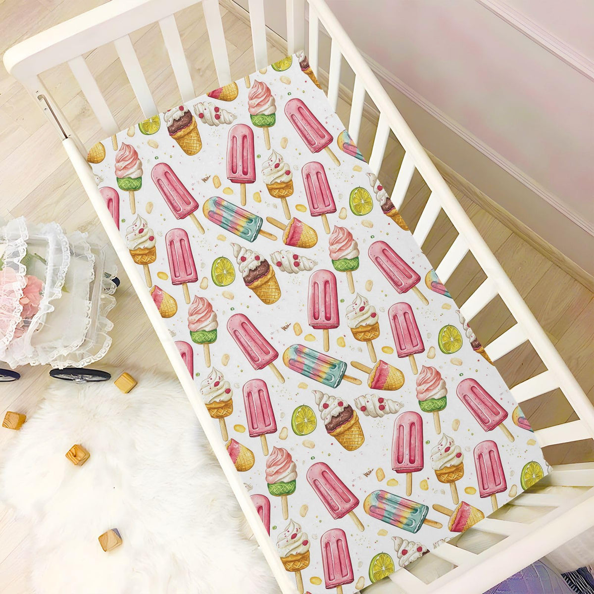 Soft Breathable Microfiber Fitted Crib Sheet O99189