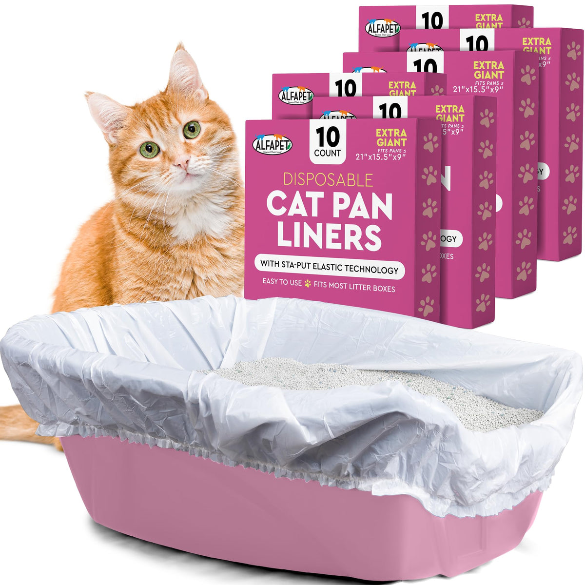 Heavy Duty Extra Giant 60 Count Cat Litter Box Liners N331767