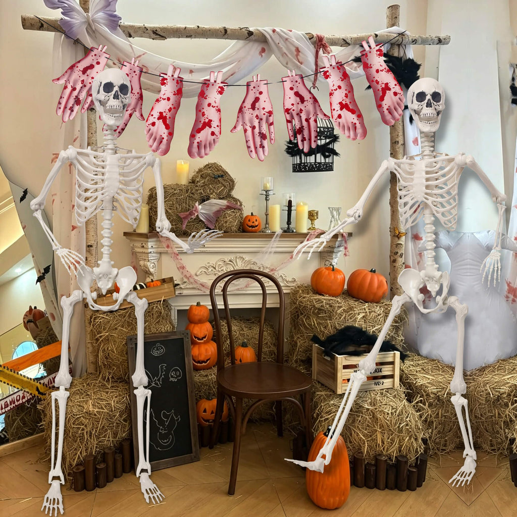 5.4Ft Poseable Skeleton Plastic Human Bones A560840