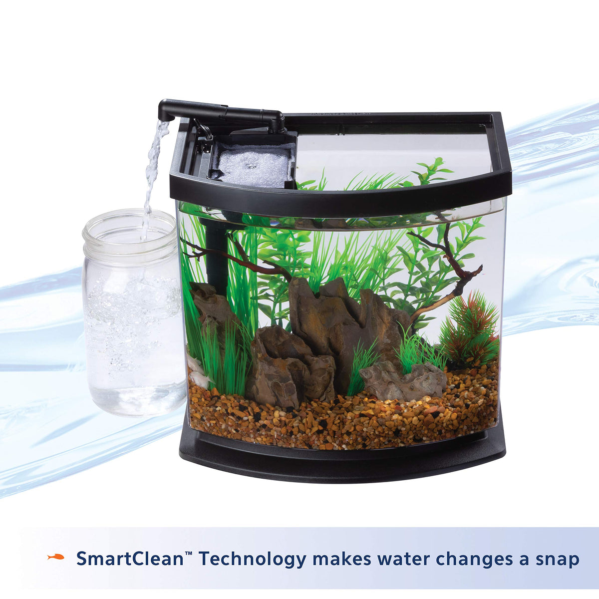 White 2.5 Gallon Aquarium Fish Tank Kit X7906