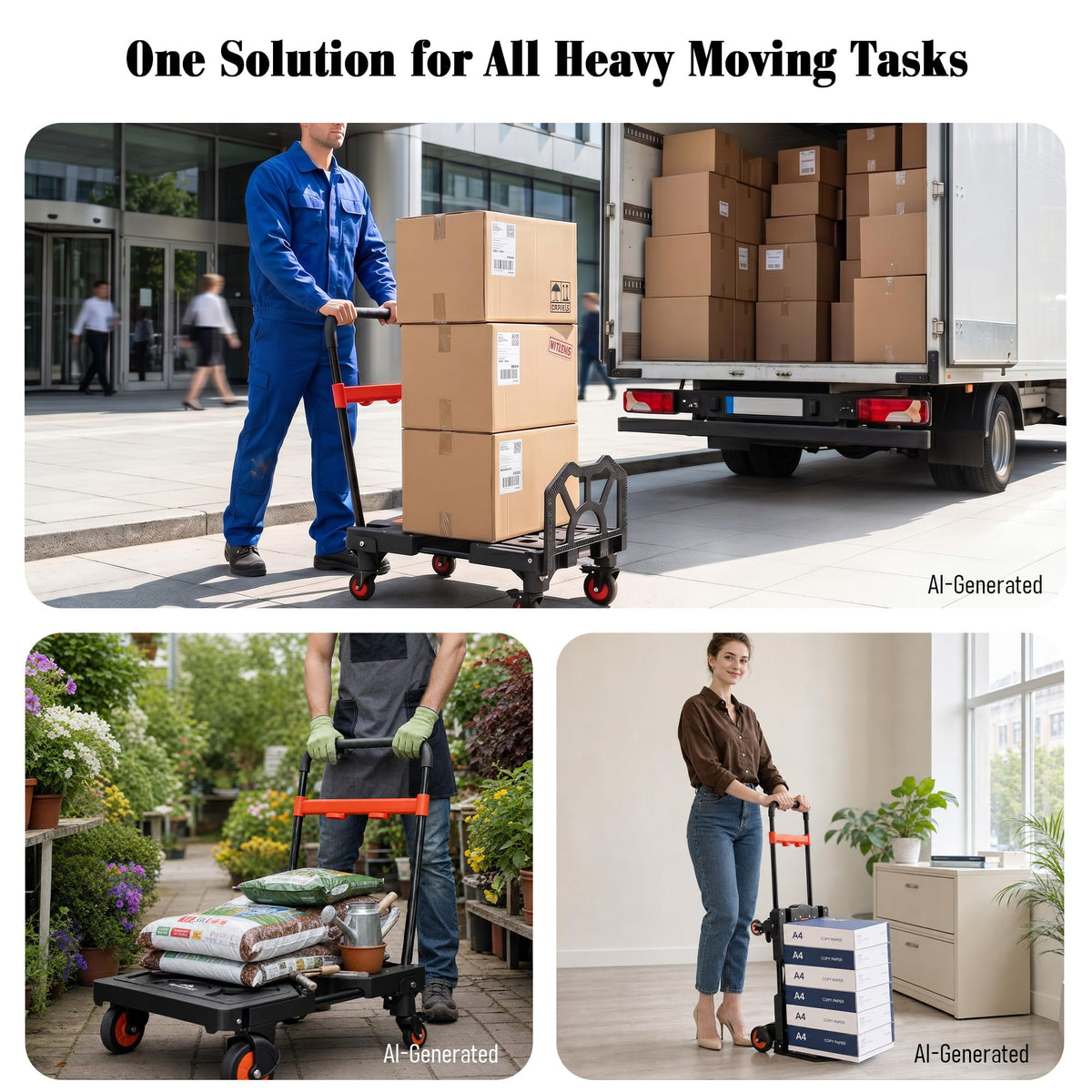 2-in-1 Folding Hand Truck Dolly C130201