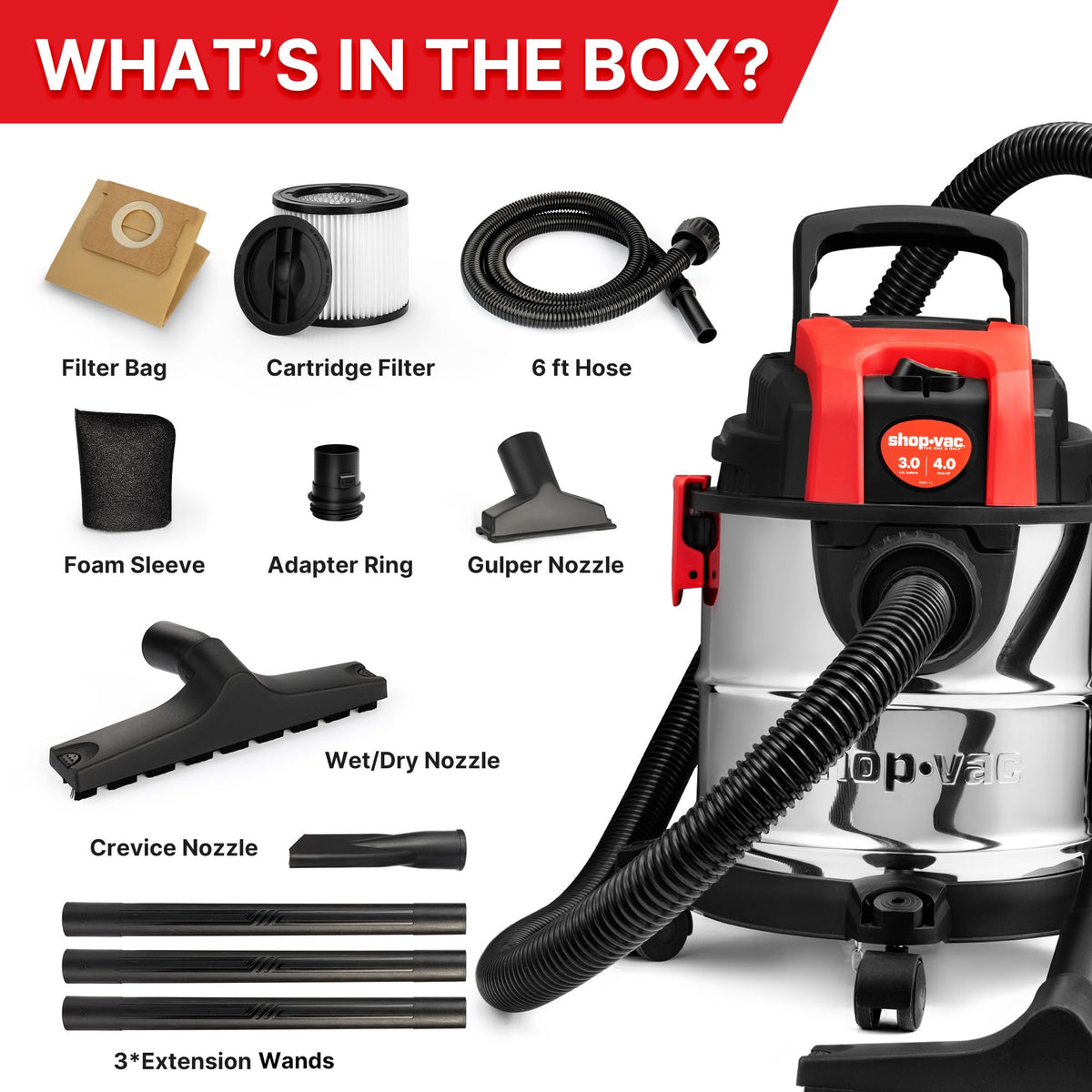 3 Gallon Wet/Dry Vacuum with Blower K153