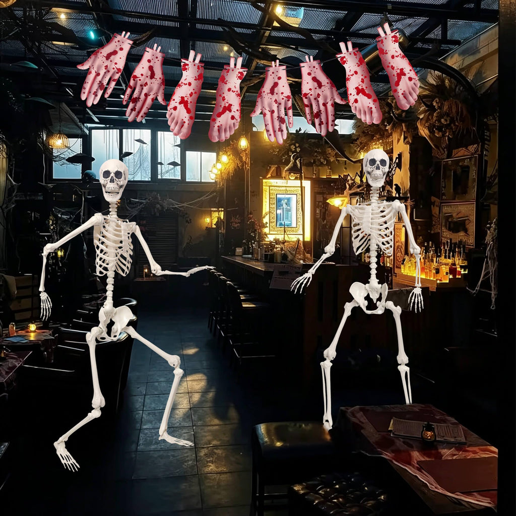 5.4Ft Poseable Skeleton Plastic Human Bones A560840