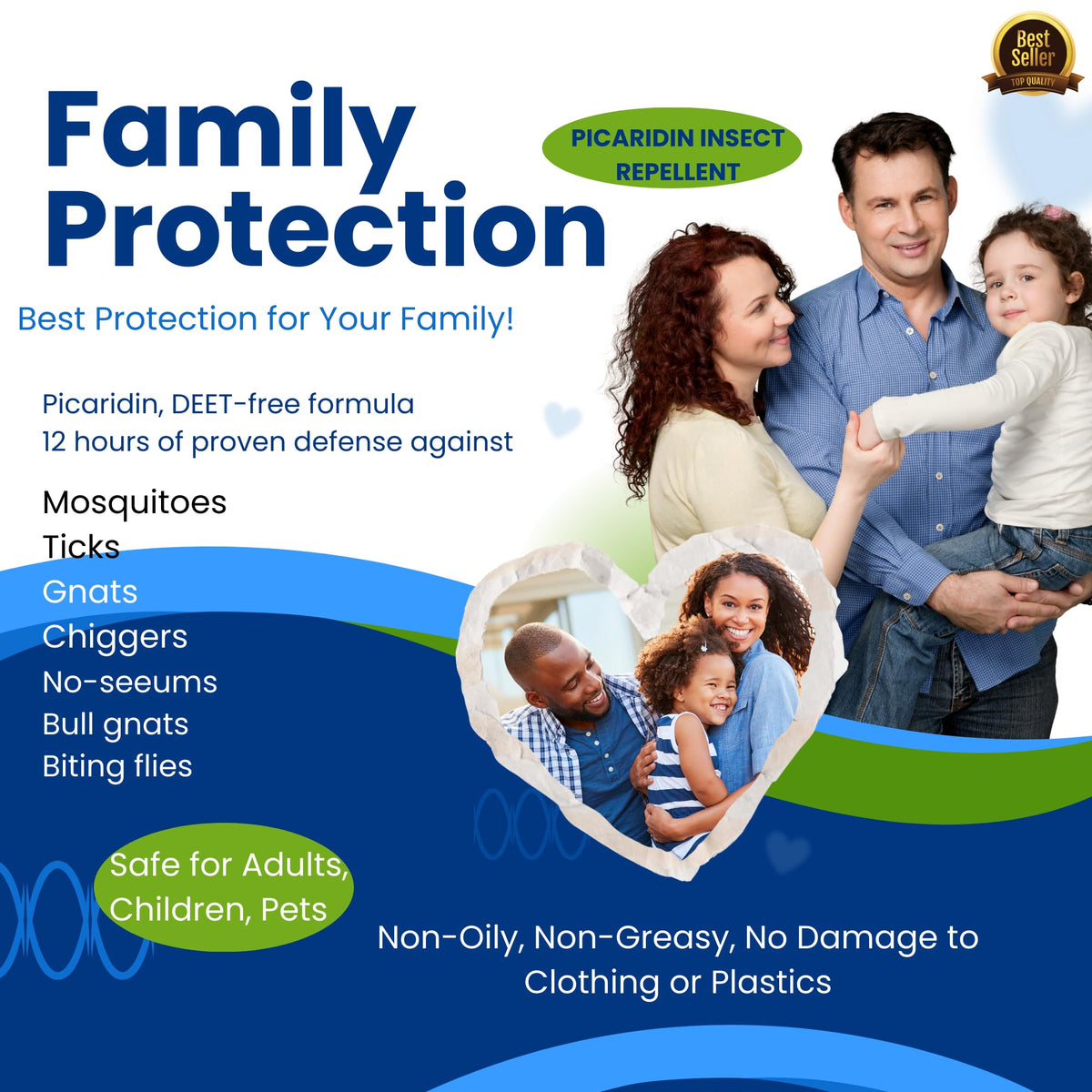 Picaridin Insect Repellent Refill, 32oz, 12-Hour DEET-Free Unscented Spray O773