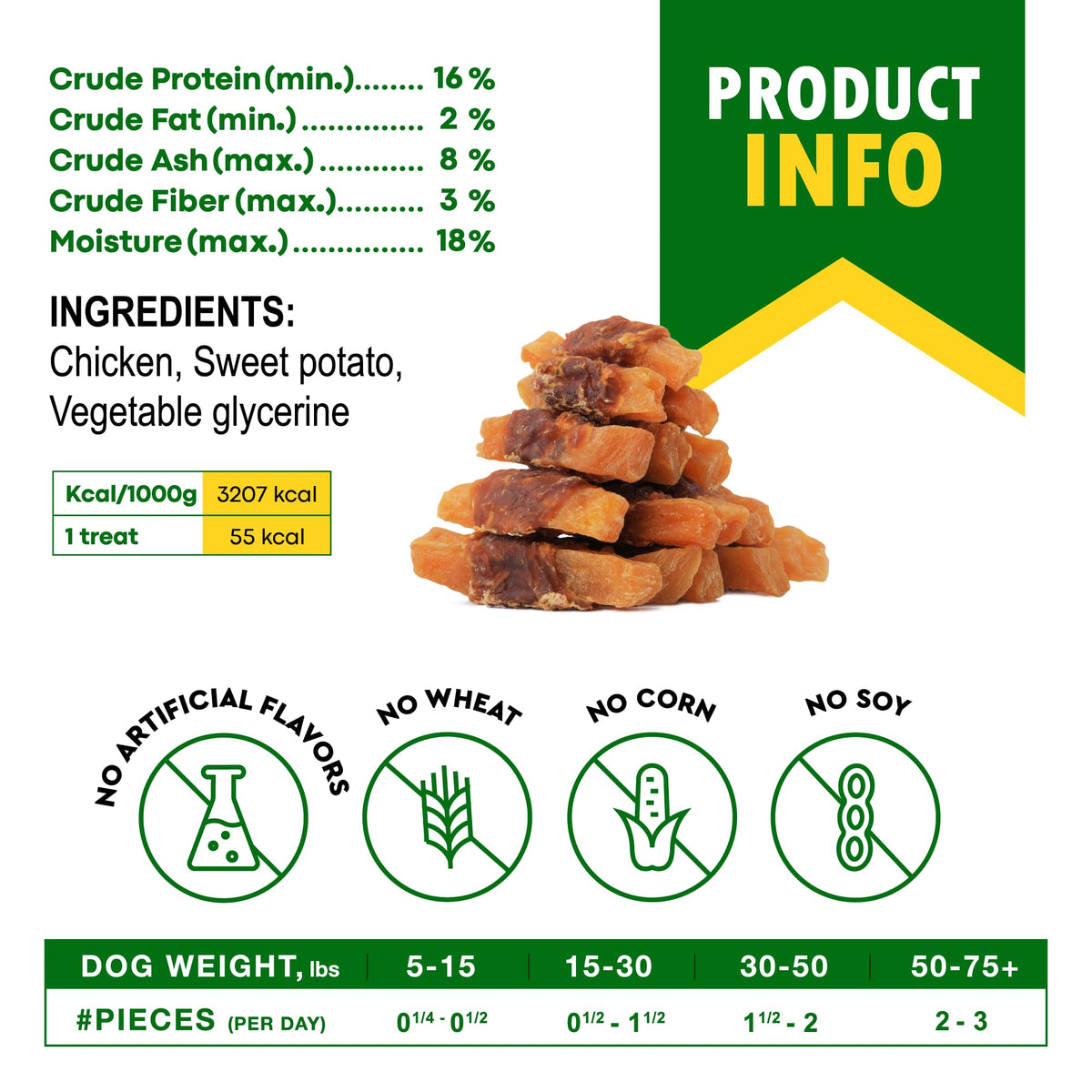 Sweet Potato Dog Treats & Chicken Chews 10.6 Oz X79477