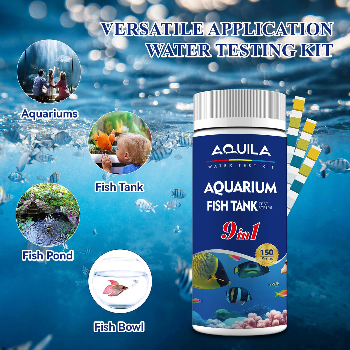 Aquarium Water Test Kit 9-in-1 A4897