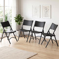 4 Pack Black Heavy Duty Folding Chair T4904