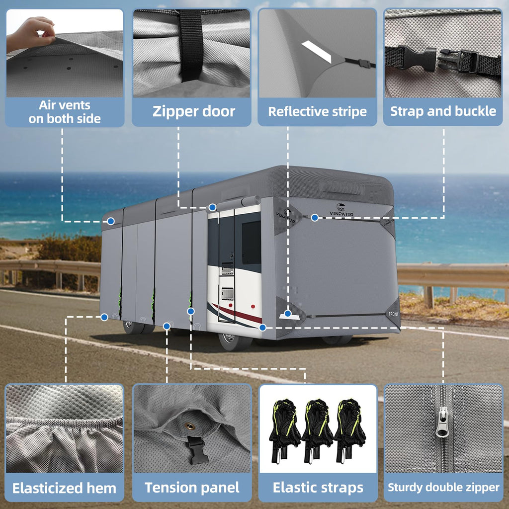 7 Layers Class A RV Cover with Straps U524181