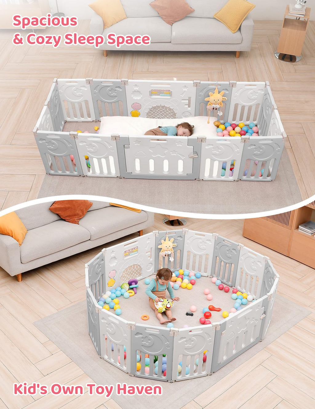 Foldable 14-Panel Baby Playpen V191