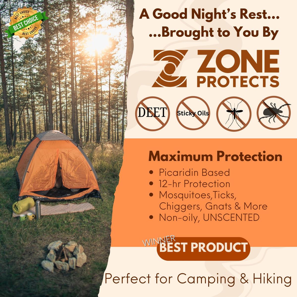 Picaridin Insect Repellent Refill, 32oz, 12-Hour DEET-Free Unscented Spray O773