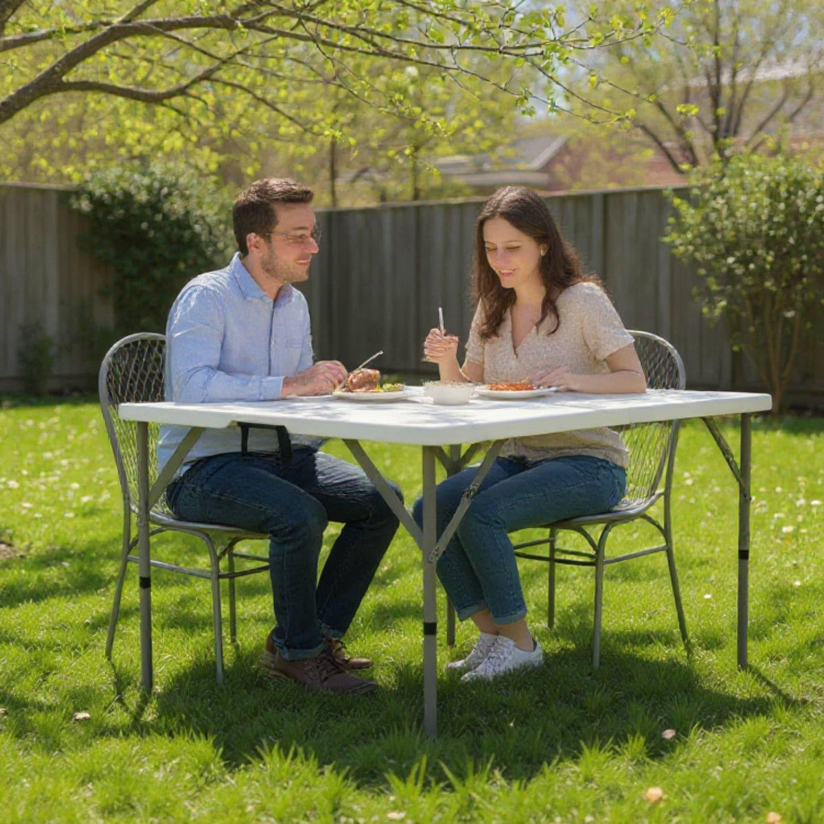 34 inch White Folding Plastic Table A967148