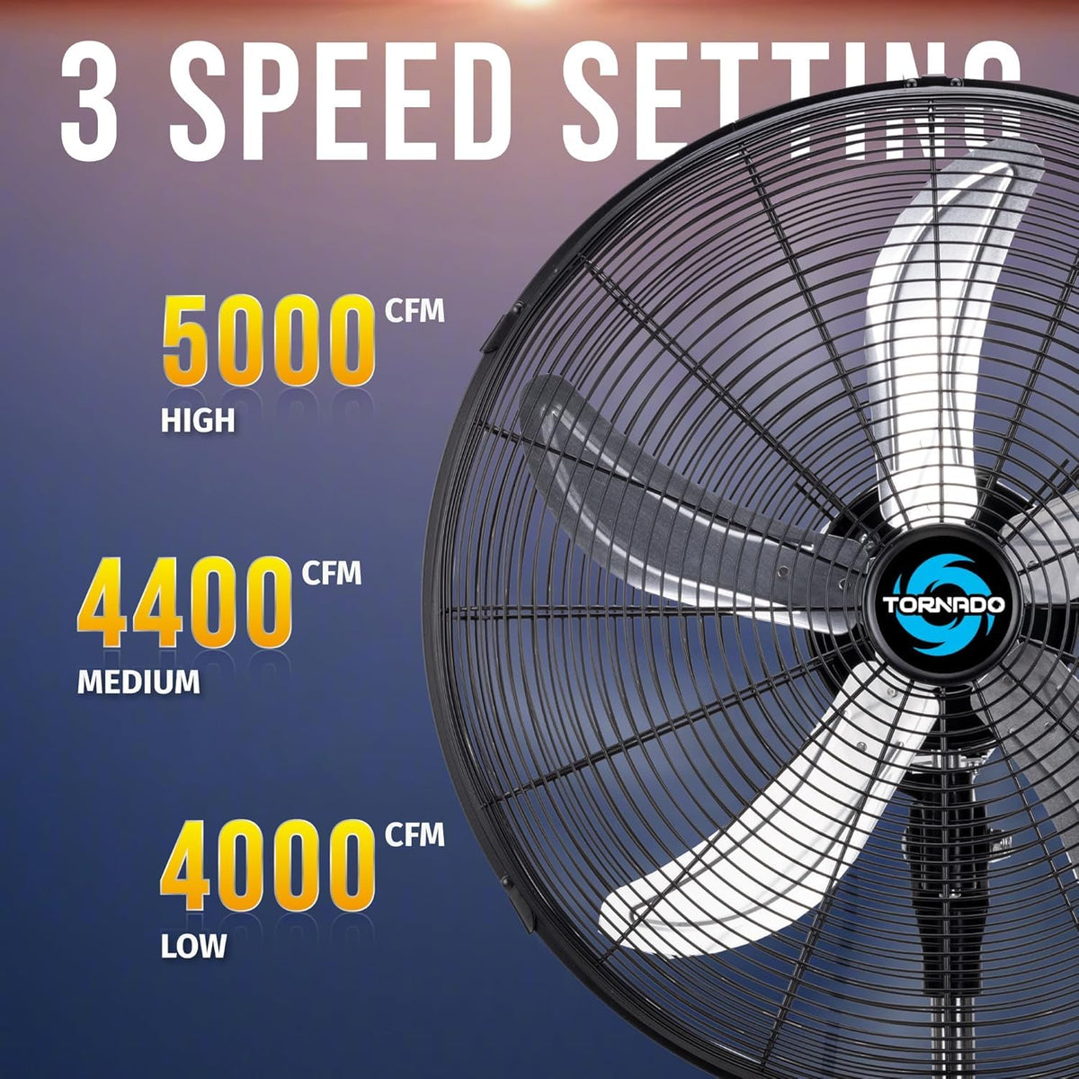 20 Inch High Velocity Oscillating Pedestal Fan X180