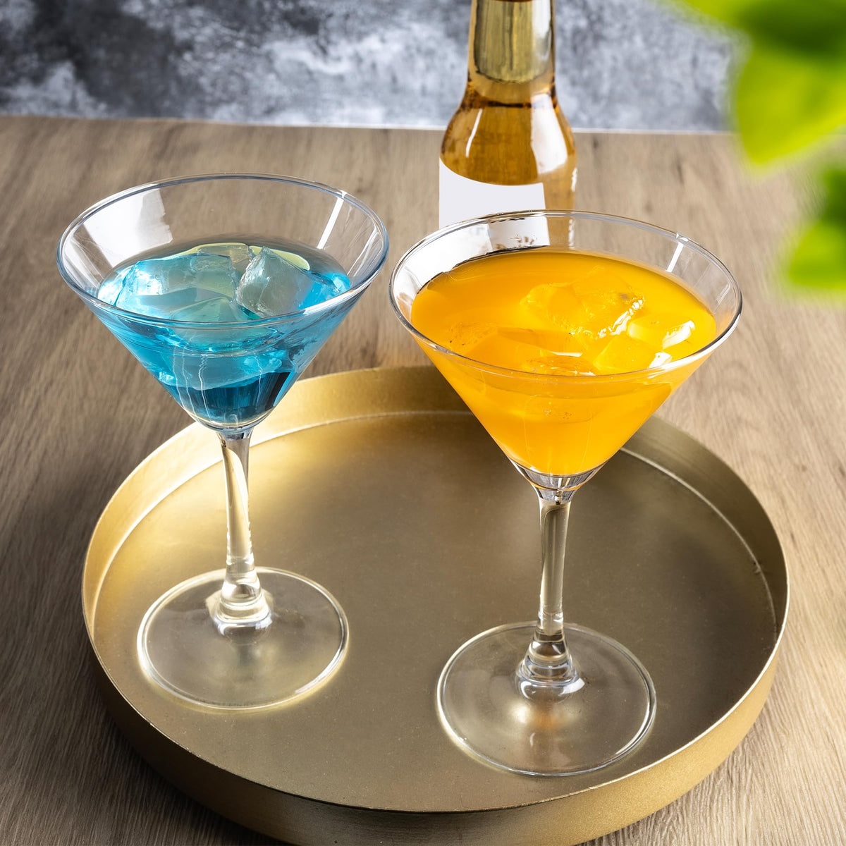 Martini Glasses Set of 7, 6 oz Reusable Cocktail Glasses with Stem H30568