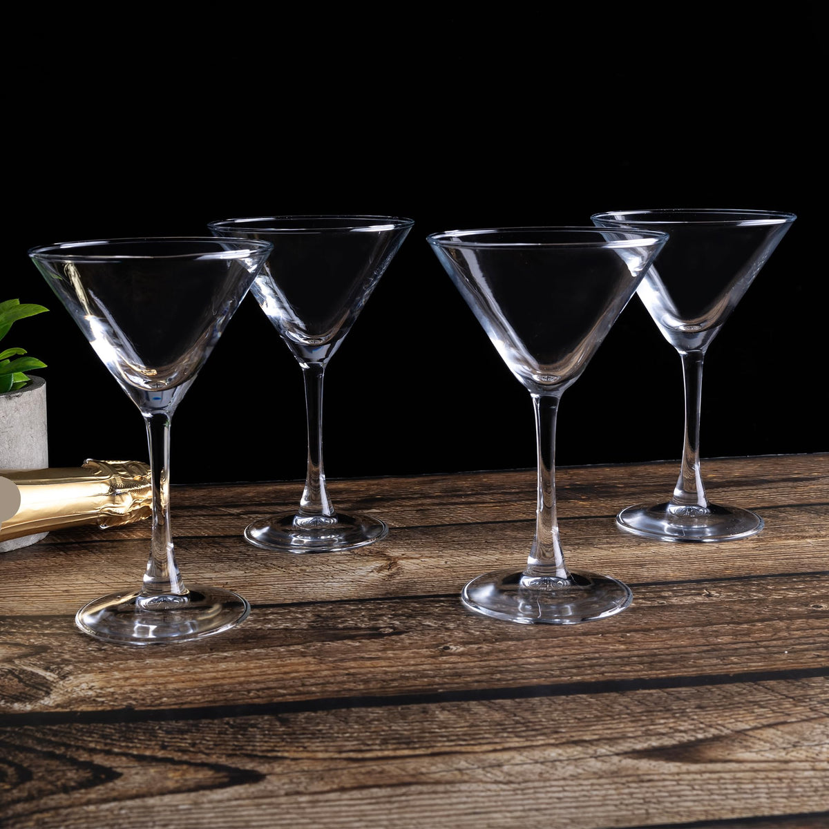 Martini Glasses Set of 7, 6 oz Reusable Cocktail Glasses with Stem H30568