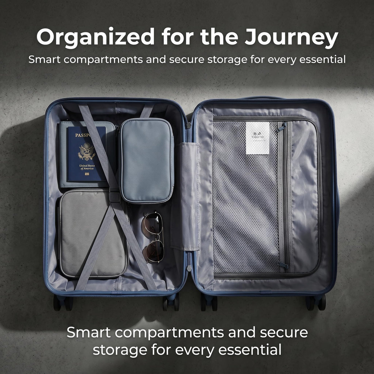 20 Inch Lightweight Hard Shell Spinner Luggage H758374