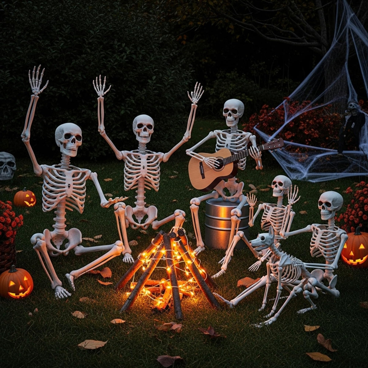 6 Pack Halloween Skeletons 3 5.4ft 3 3ft B432860