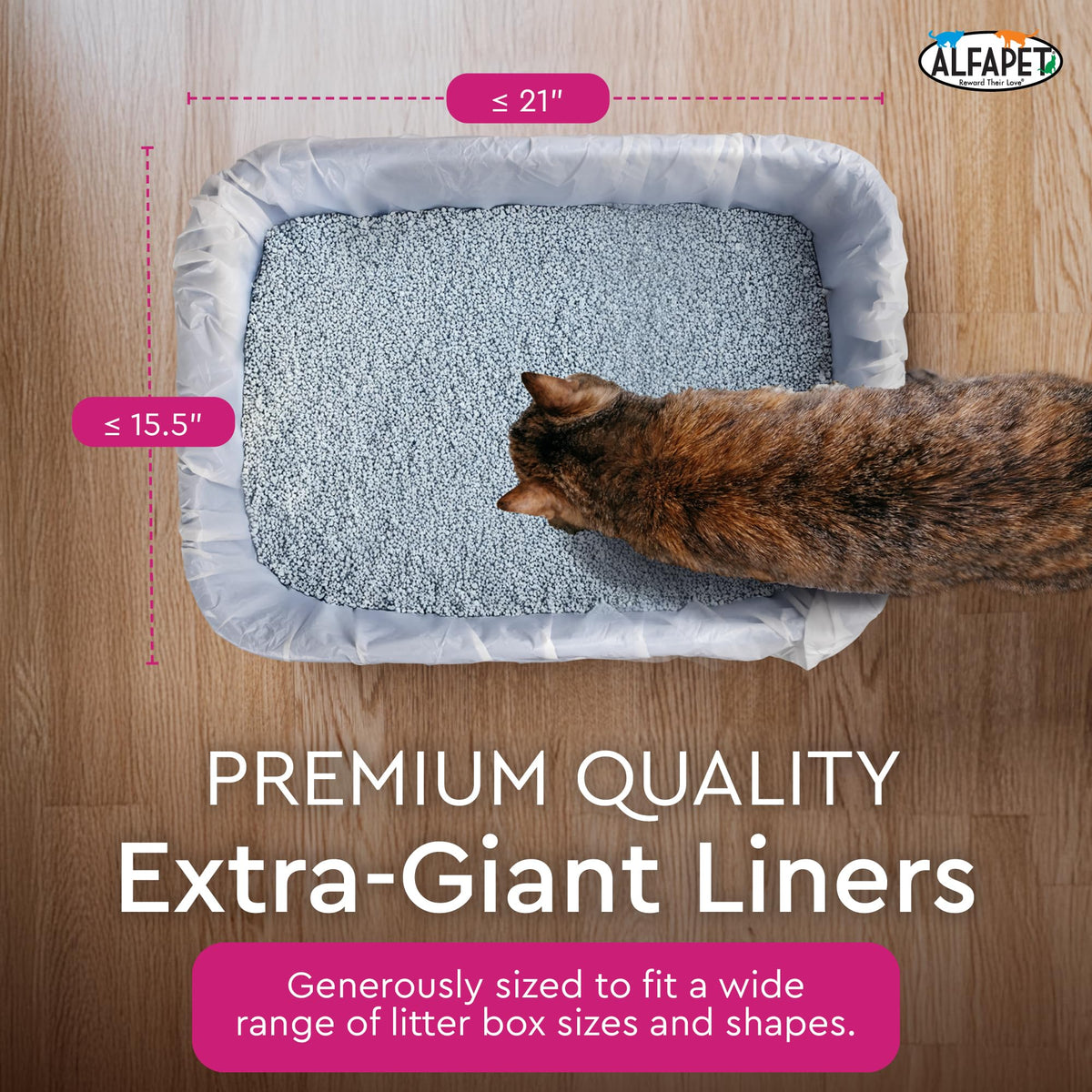 Heavy Duty Extra Giant 60 Count Cat Litter Box Liners N331767