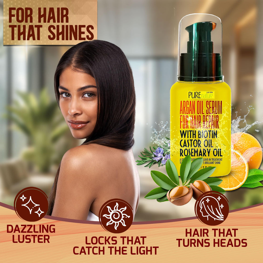 Coconut Shampoo and Conditioner Set and Moroccan Argan Oil Mask and Hair Serum S9315