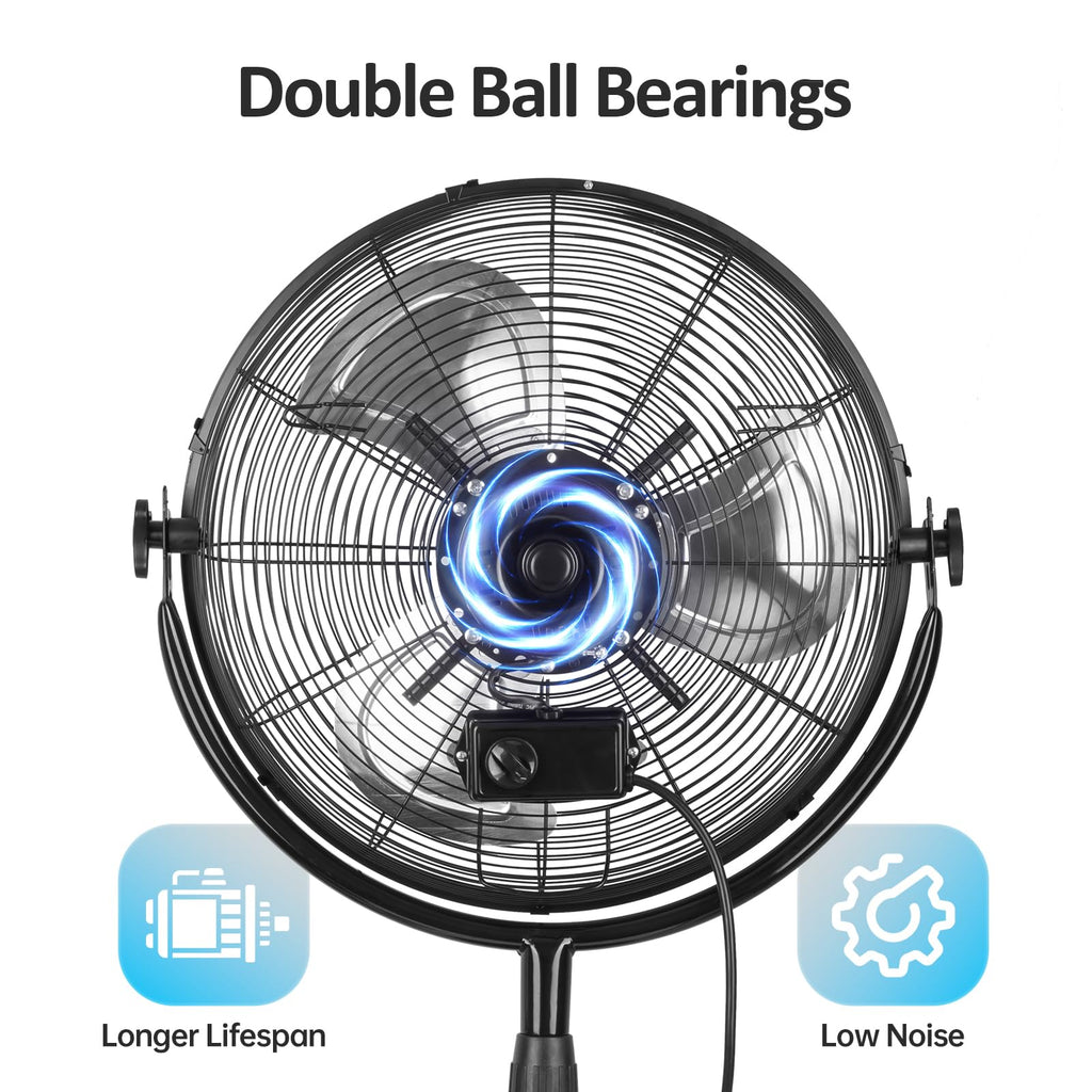 18 Inch High Velocity Metal Pedestal Fan I103760