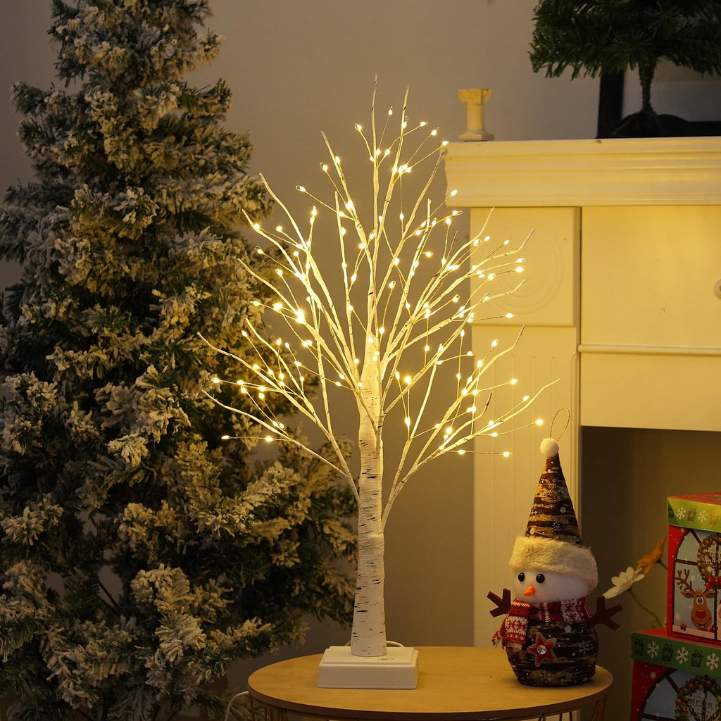 2 Pack Artificial Tree Lamp with Timer J724
