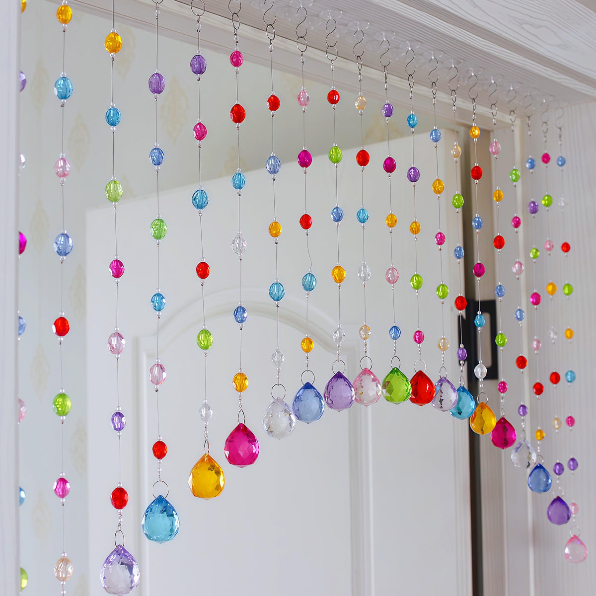 Clear Beaded Curtain 20 Strings E747