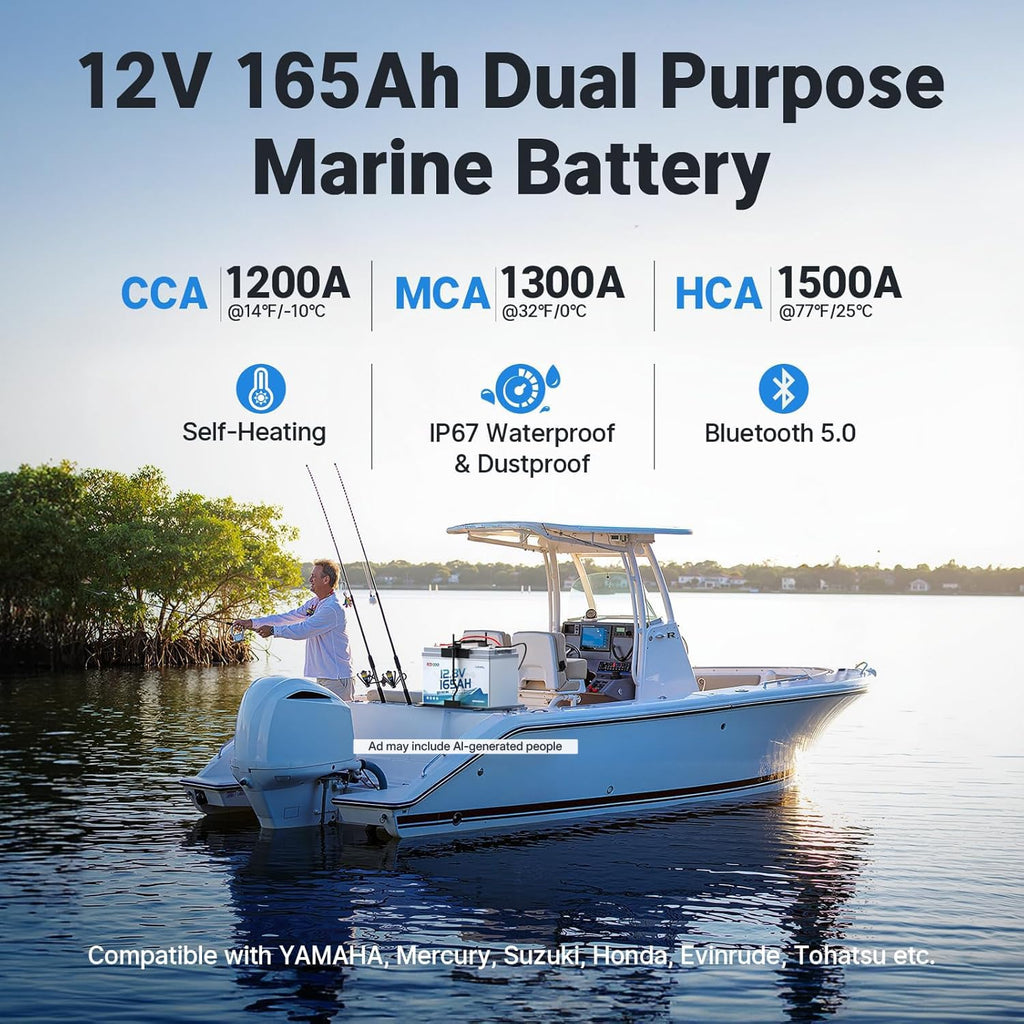 12V 165Ah Dual Purpose Lithium Starting Battery T6485