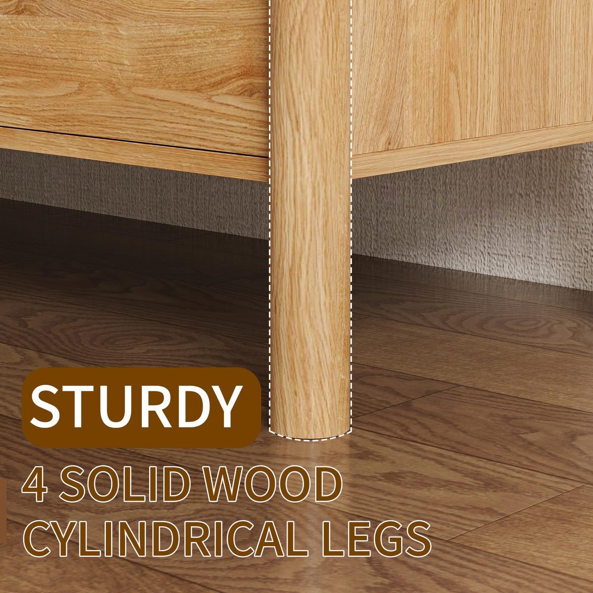 Oak 6 Drawer Dresser with Solid Wood Legs I847