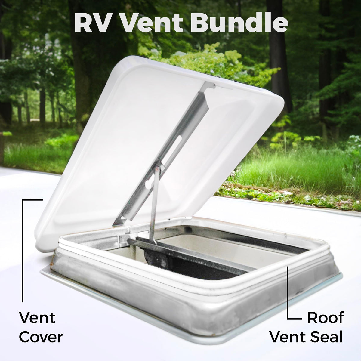 14" RV Roof Vent Cover with Rubber Seal Strip A3521