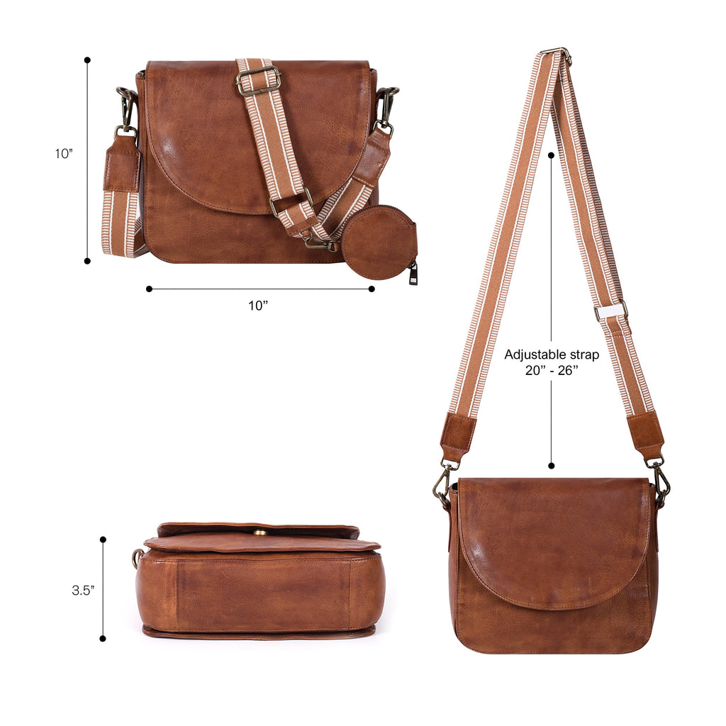 Genuine Leather Crossbody Bag X64516