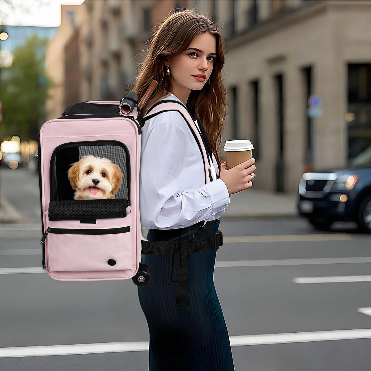 Rolling Dog & Cat Carrier F645161