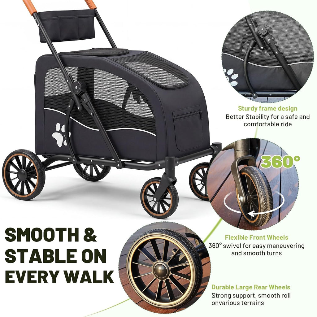 Foldable Dog Stroller for Large Dogs up to 110lbs P909100