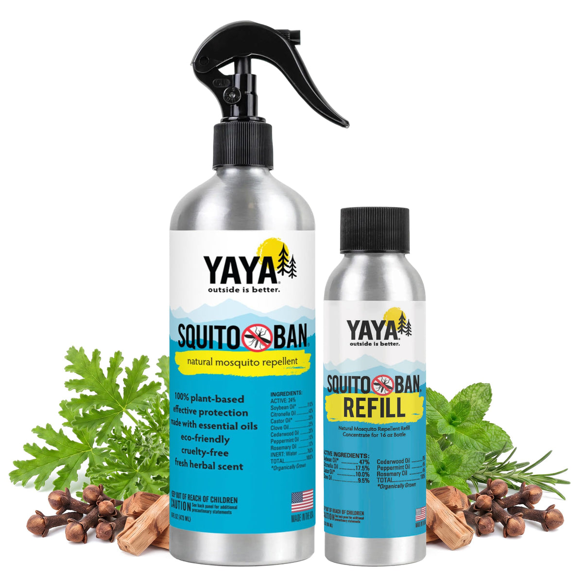All Natural Deet-Free Mosquito Repellent Bug Spray 16 oz L82277